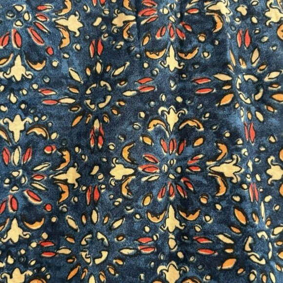 Express XL Men’s Button Up Shirt Blue Floral 100% Cotton Festival Summer Casual - Picture 3 of 5